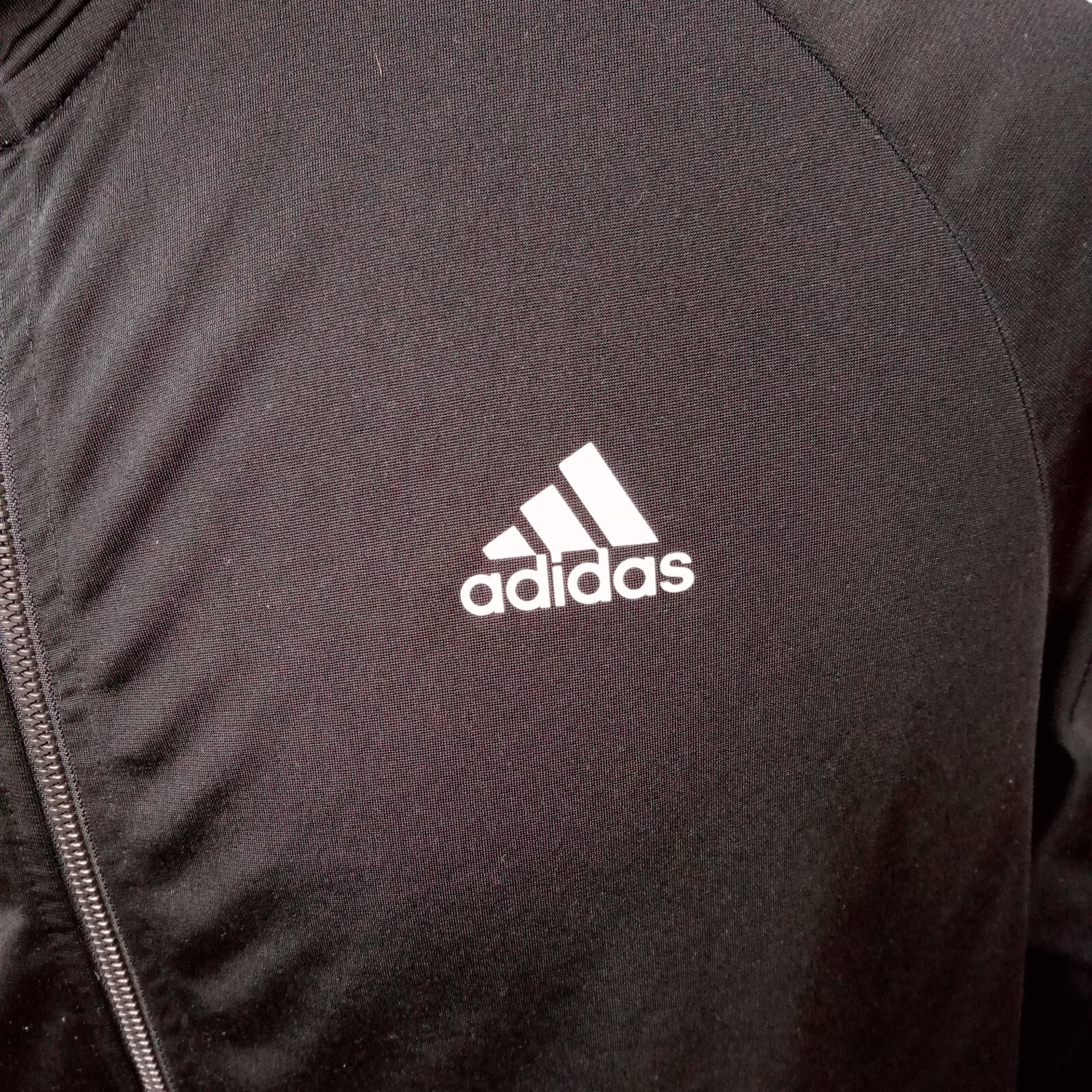 adidas Men’s Active Track Jacket Zipper Front Black Size L Large