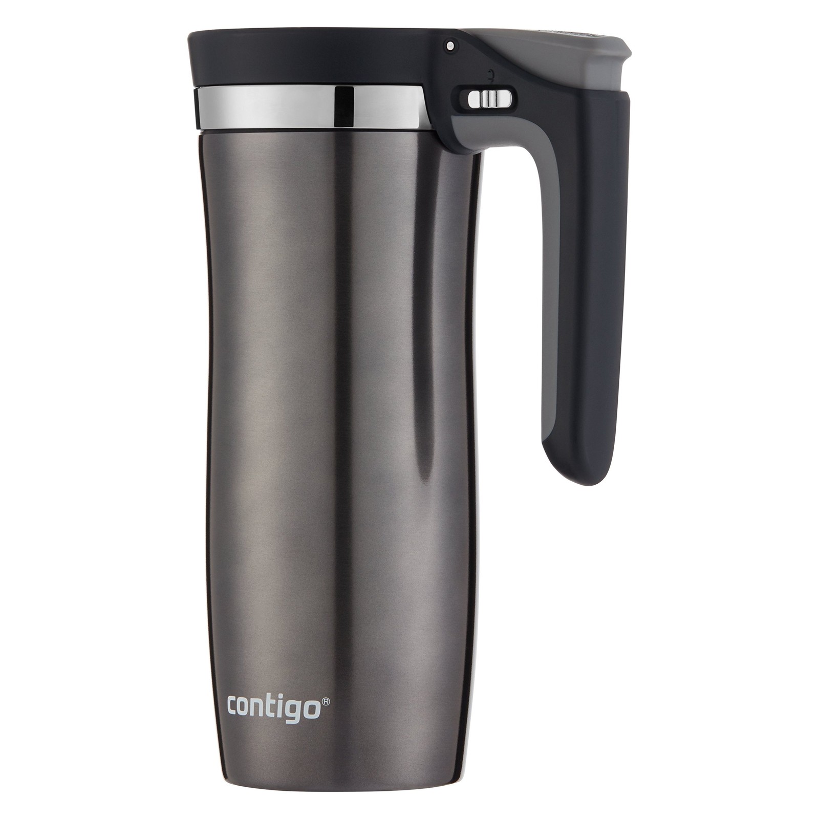 Contigo Handled AUTOSEAL Stainless Steel Travel Mug with 16 Ounces, Gunmetal