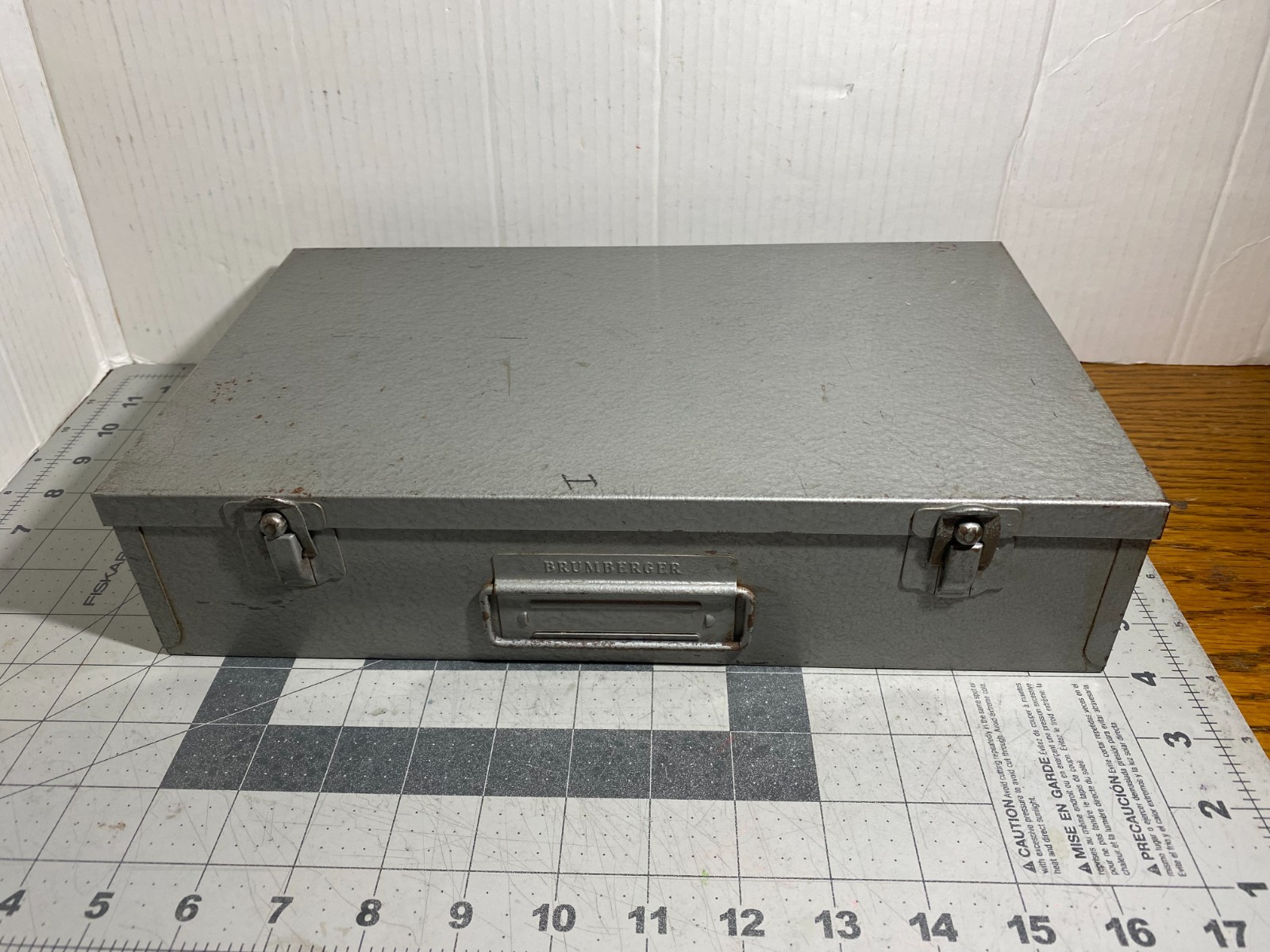 Vintage Brumberger Metal 35mm Photo Slides Storage Case 13" x 7.5"