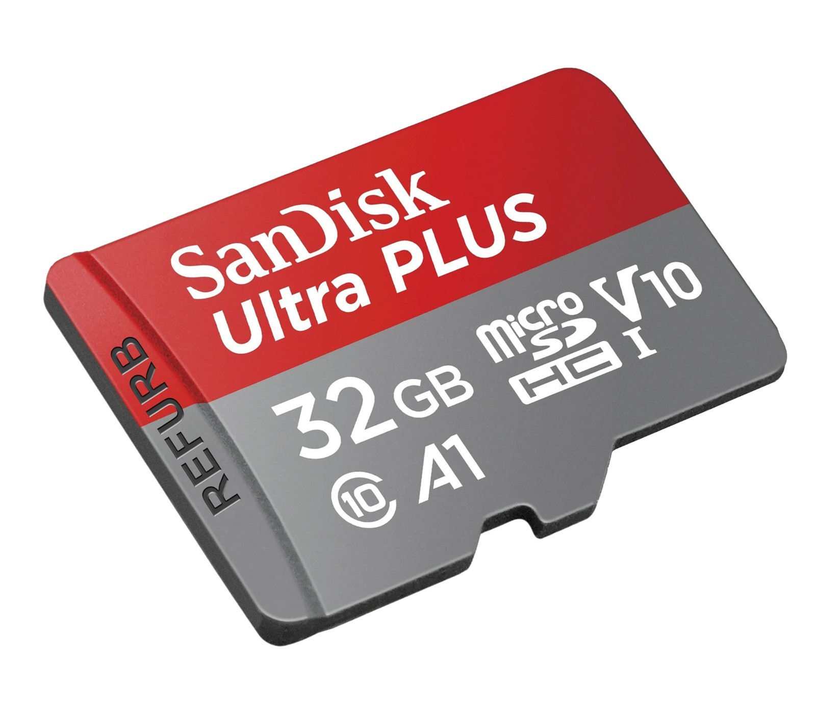 SanDisk - Ultra PLUS 32GB microSDHC UHS-I Memory Card U