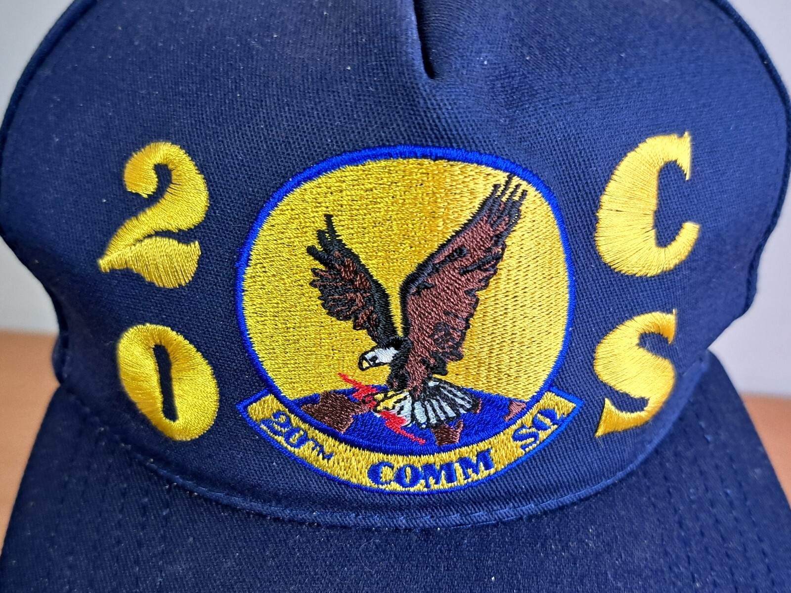 USAF Air Force 20th Communication (Comm) Sq Navy Blue Strapback Hat Shaw AFB SC