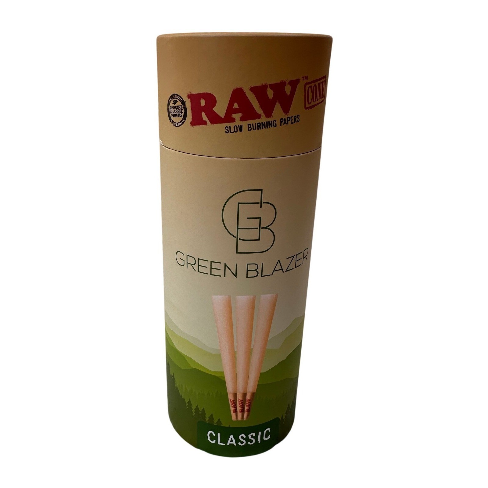 RAW Pre Rolled Cones Green Blazer Classic 1 1/4 Size 50 Pack Rolling Papers NEW