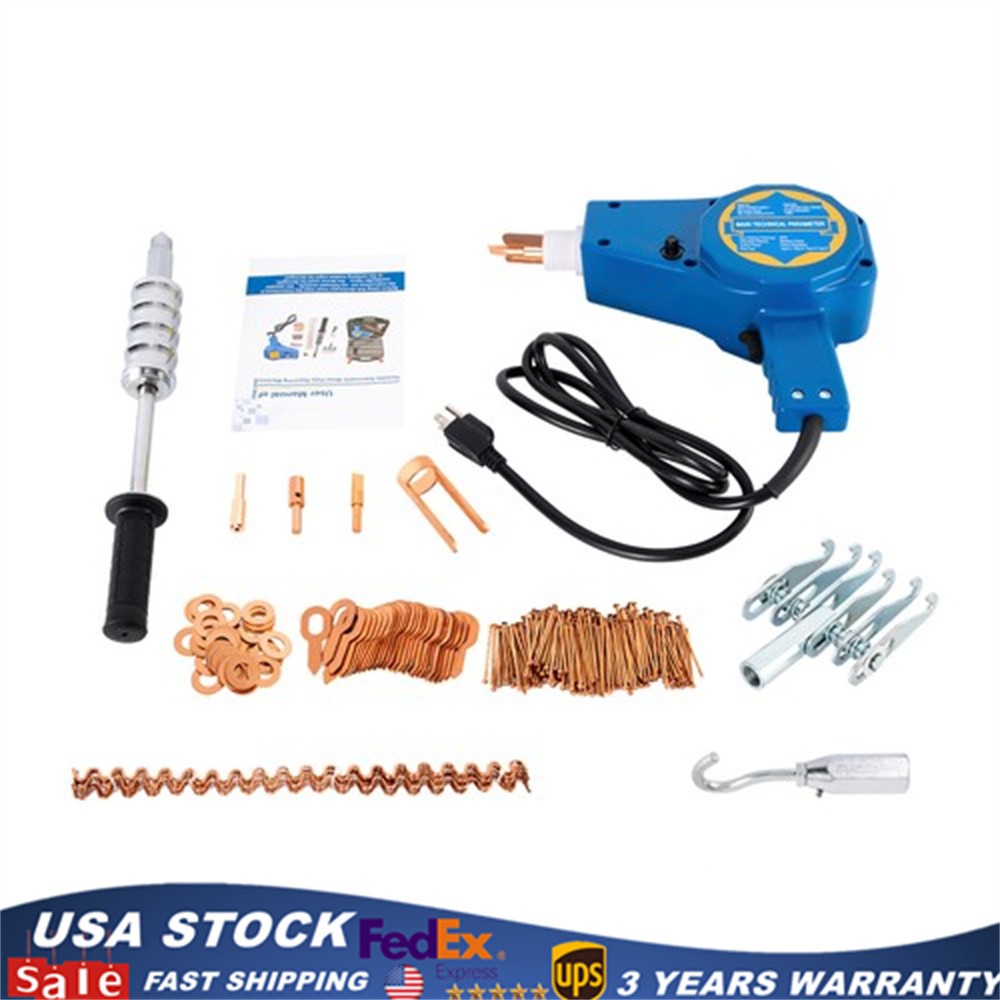 Auto Body Dent Repair Kit 800VA Electric Stud Welder Gun with Puller Hammer