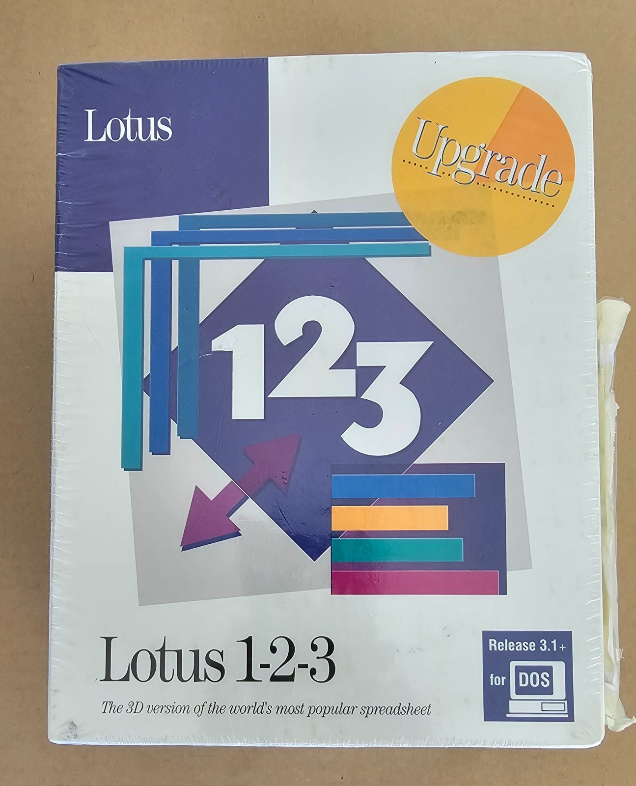 Vintage Lotus 123 Release 3.1+ for DOS, UPGRADE, New/Sealed IOB