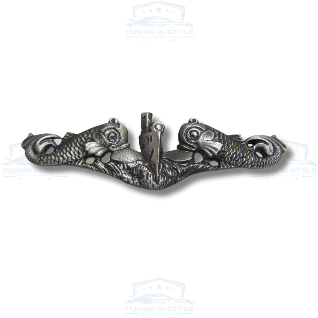 US Navy Genuine Badge: Submarine Enlisted - Regulation Size Oxidized