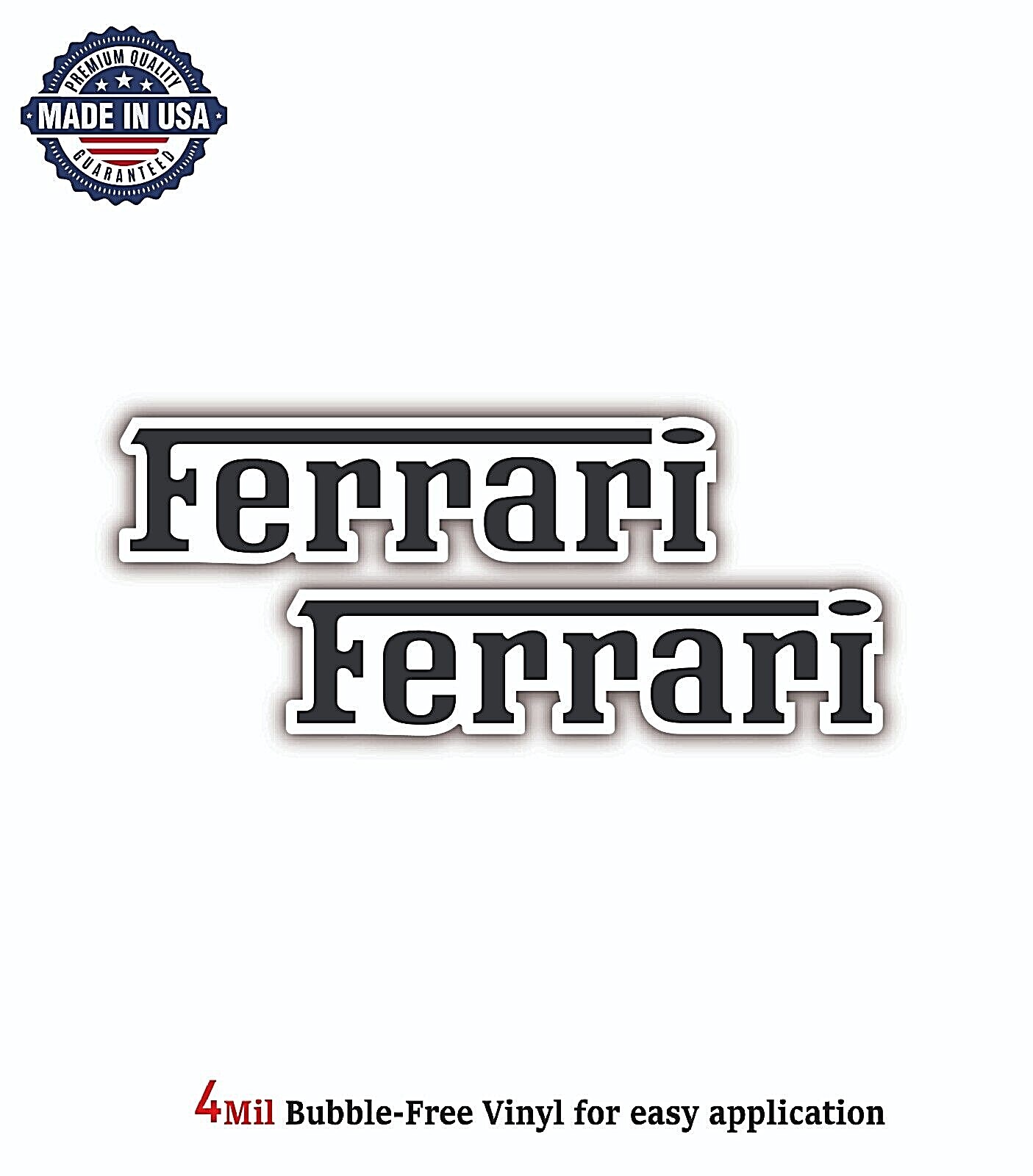 FERRARI ITALIA VINYL DECAL STICKER CAR TRUCK BUMPER 4MIL BUBBLE FREE US MADE