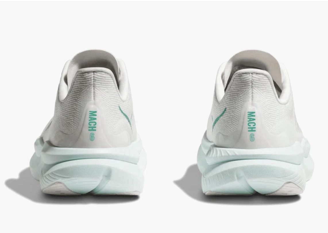 HOKA 💅 Mach 6 1147810 WHTD White Droplet Running Shoes Sneakers Size 8.5