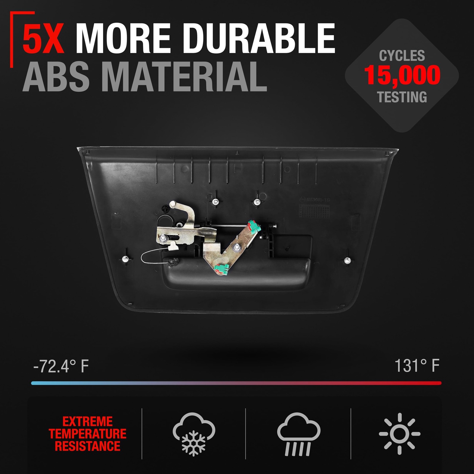 T1A Tailgate Handle Assembly Replacement w/Keyhole , Compatible with 2005,201...