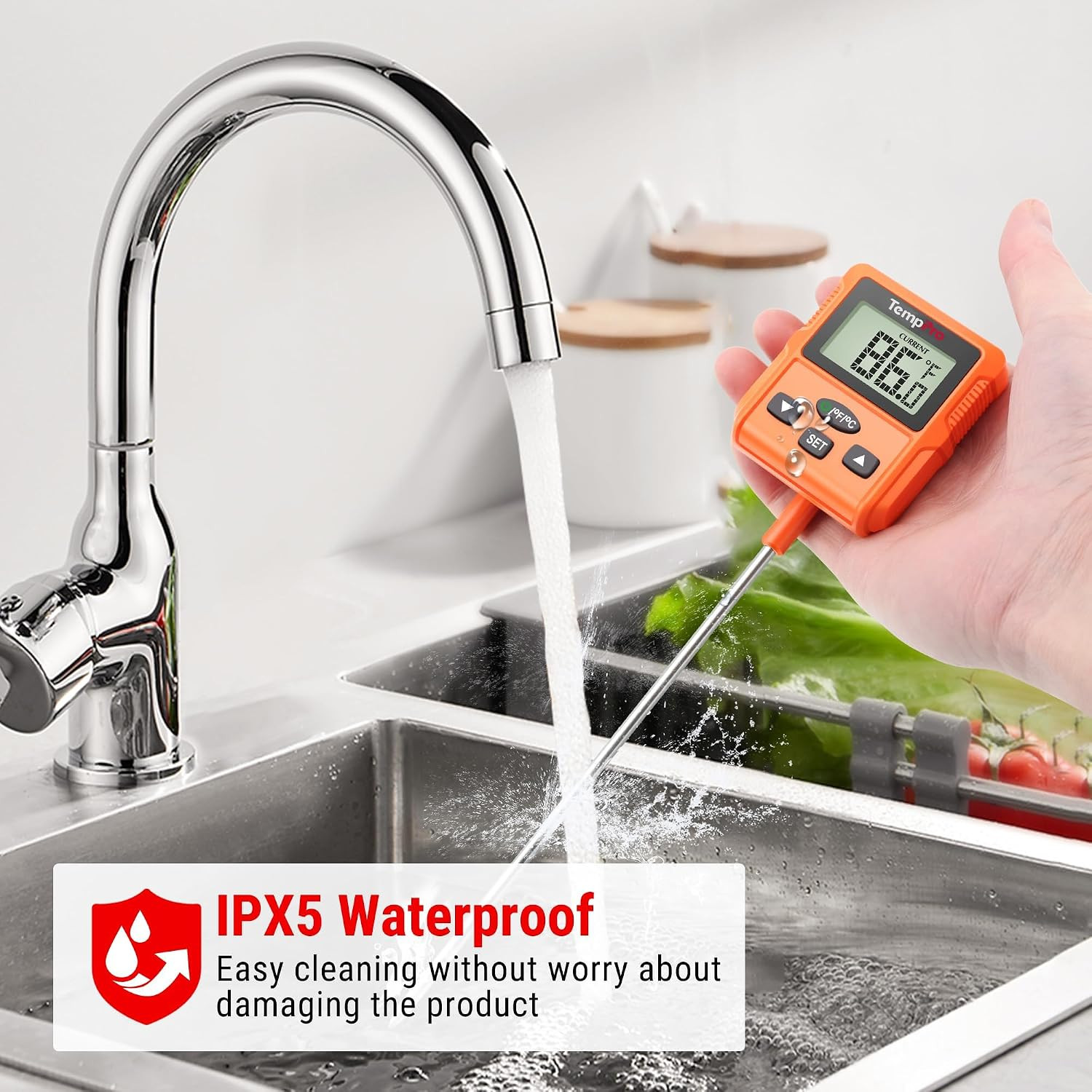 Tempdip Programmable Candy Thermometer with Pot Clip | Instant Read Deep Fryer O