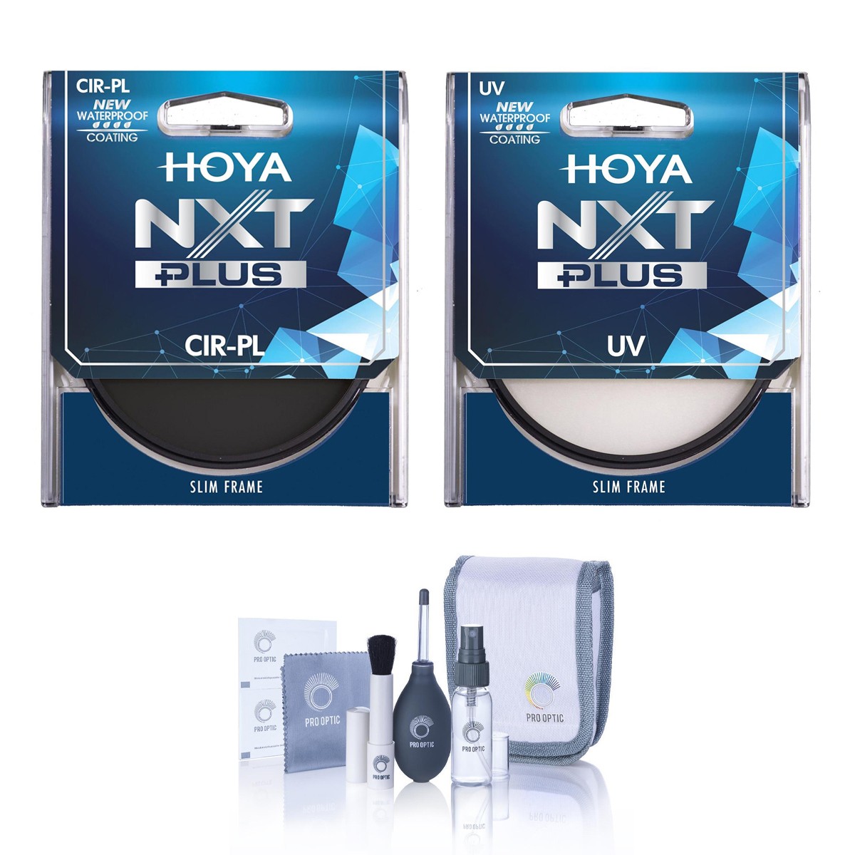 Hoya NXT Plus 67mm Multi-Coated Circular Polarizer and UV Lens Filter Kit with C