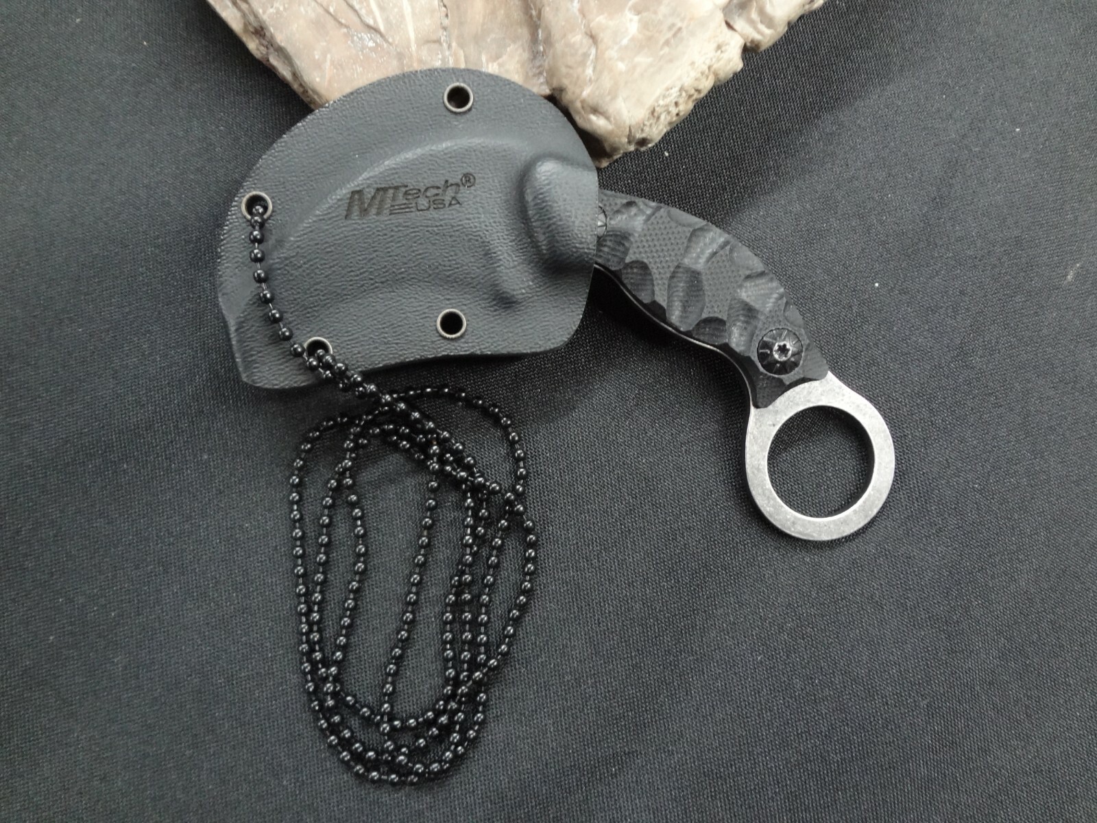 Mtech Karambit Blade Tactical Finger Ring CSGO Survival Neck Boot 1.75" Knife