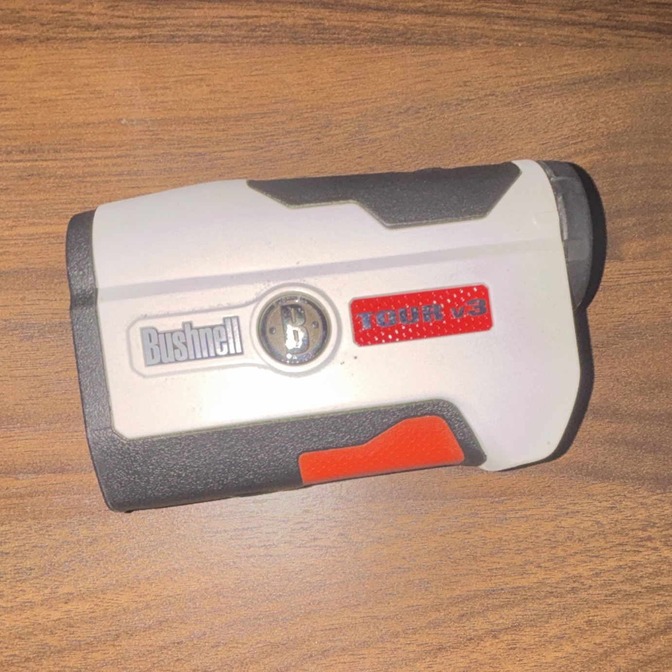 Bushnell Tour V3 Golf Laser Rangefinder w/ PinSeeker, White/Black/Red Cover
