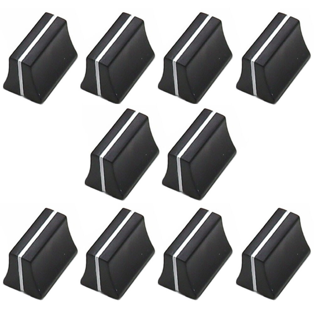 10Pcs Slide Potentiometer Mixer Fader Knob 19mm x12mm 4mm Hole Insert Shaft Cap