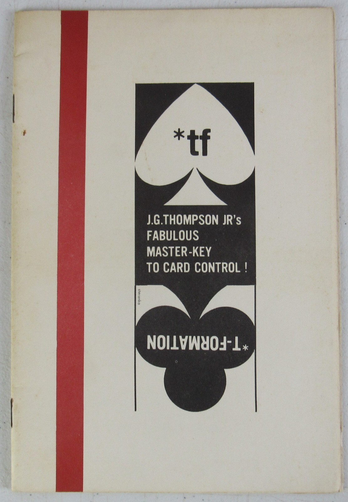 J G Thompson Jr Master Key to Card Control T-Formation 1961 Magic Tricks MZ11F