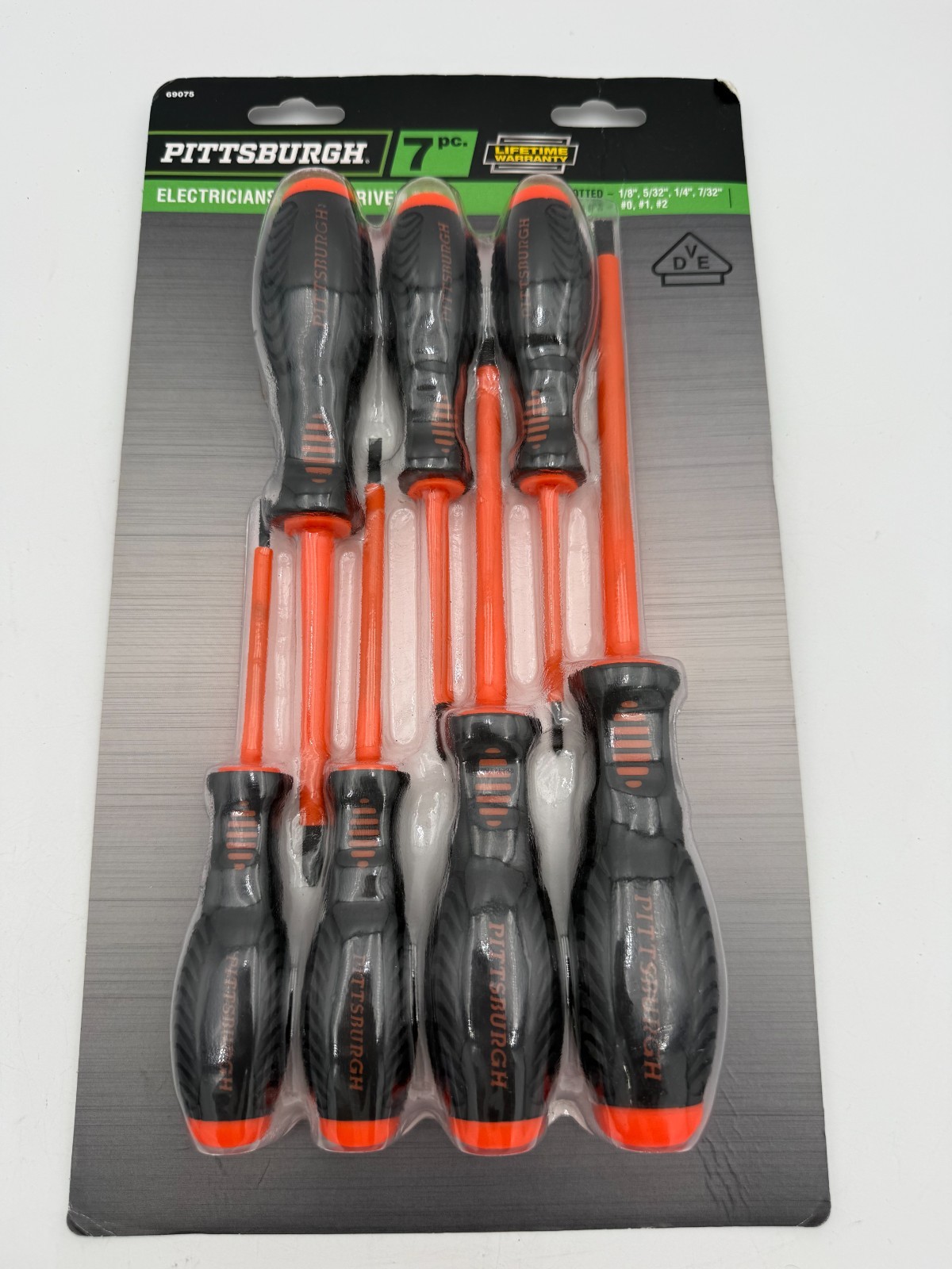 PITTSBURGH 7PC ELECTRICIAN SCREEWDRIVER SET MAGNETIC TIPS 69075