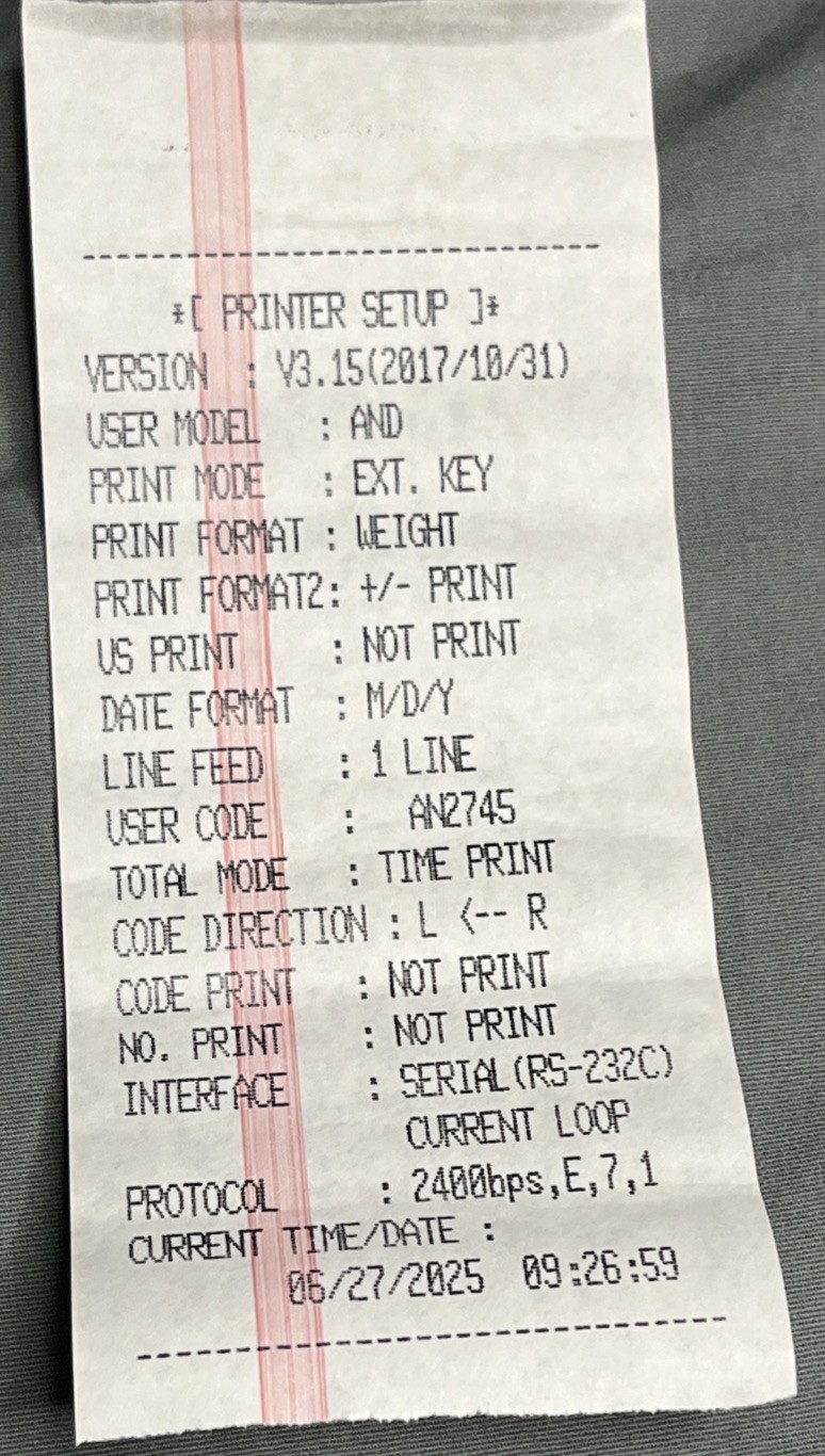 A&D, AD-8127, Compact Multi-Function Printer LCD Display W/AC ADAPT NO PASSWORD