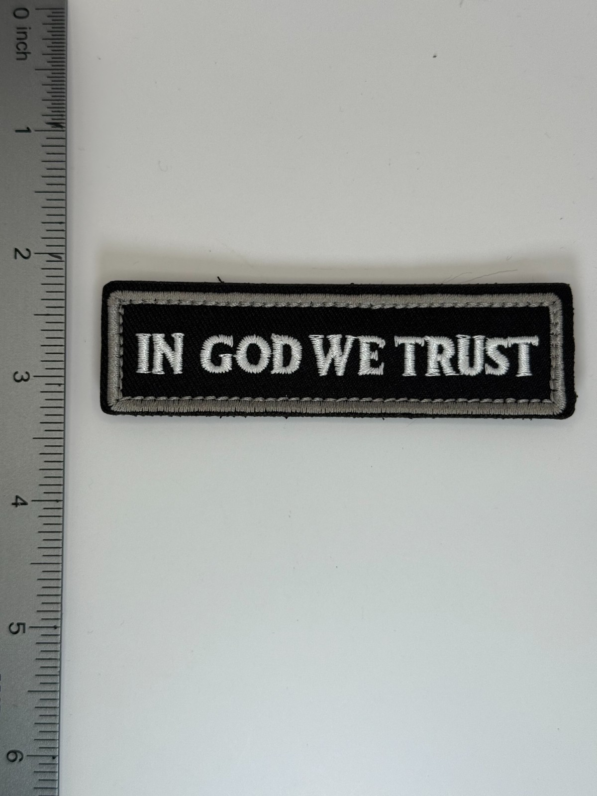 Tactical Morale Patch Embroidered Hook and Loop " In God We Trust"