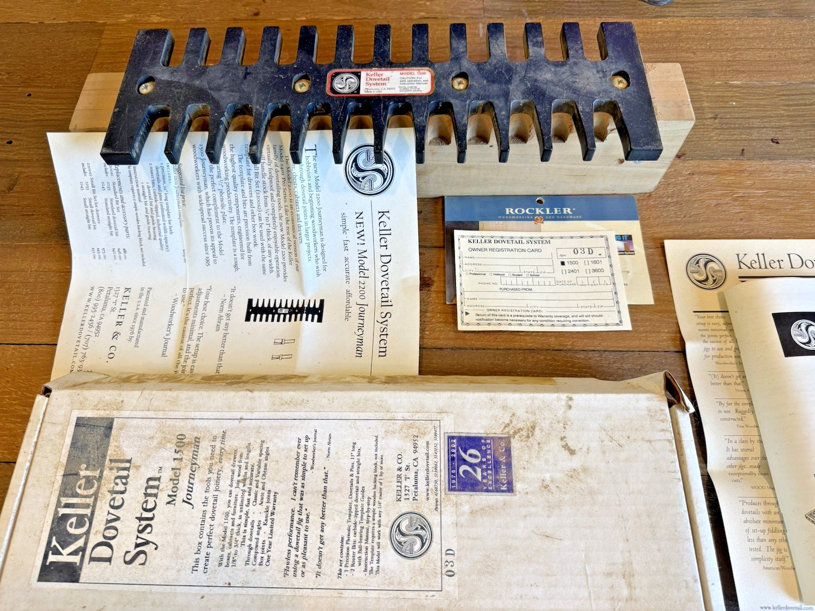 Keller Dovetail System Model 1500 Journeyman Complete Set w/ Box & Manuals