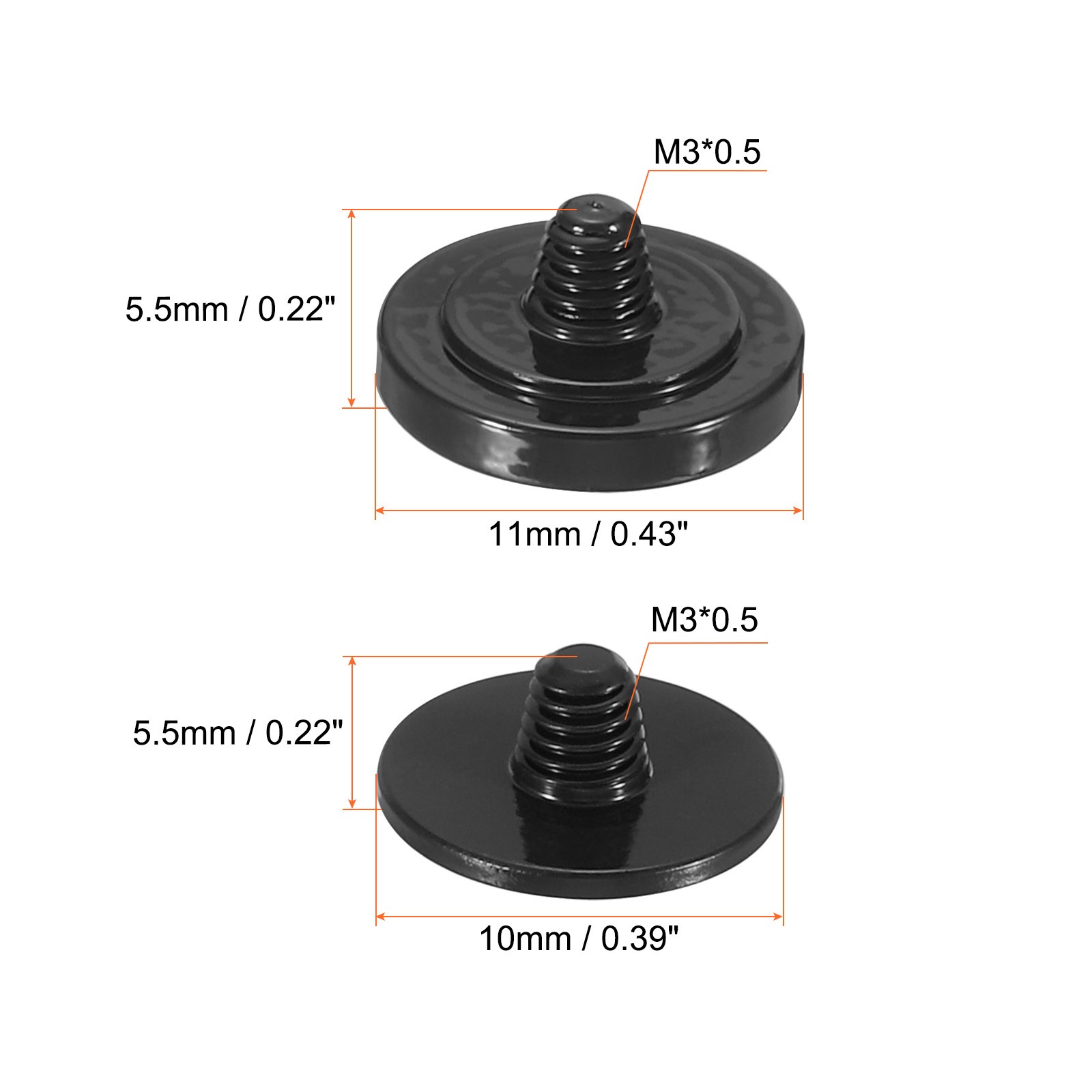 Soft Shutter Release Button Pure Copper Camera Shutter Button, Black 4pcs