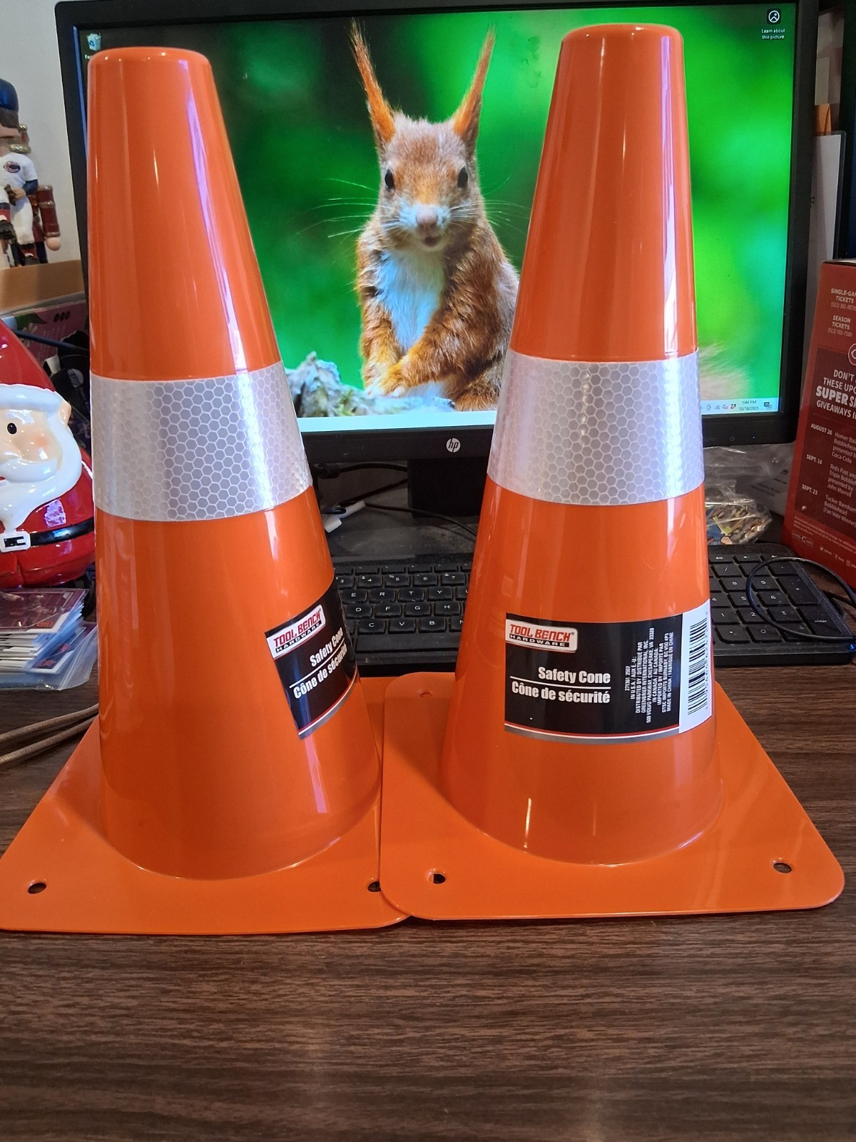 (2 PC) 12" TRAFFIC SAFETY CONES PARKING CONSTUCTION MULTIPURPOSE W/ REFLECTOR