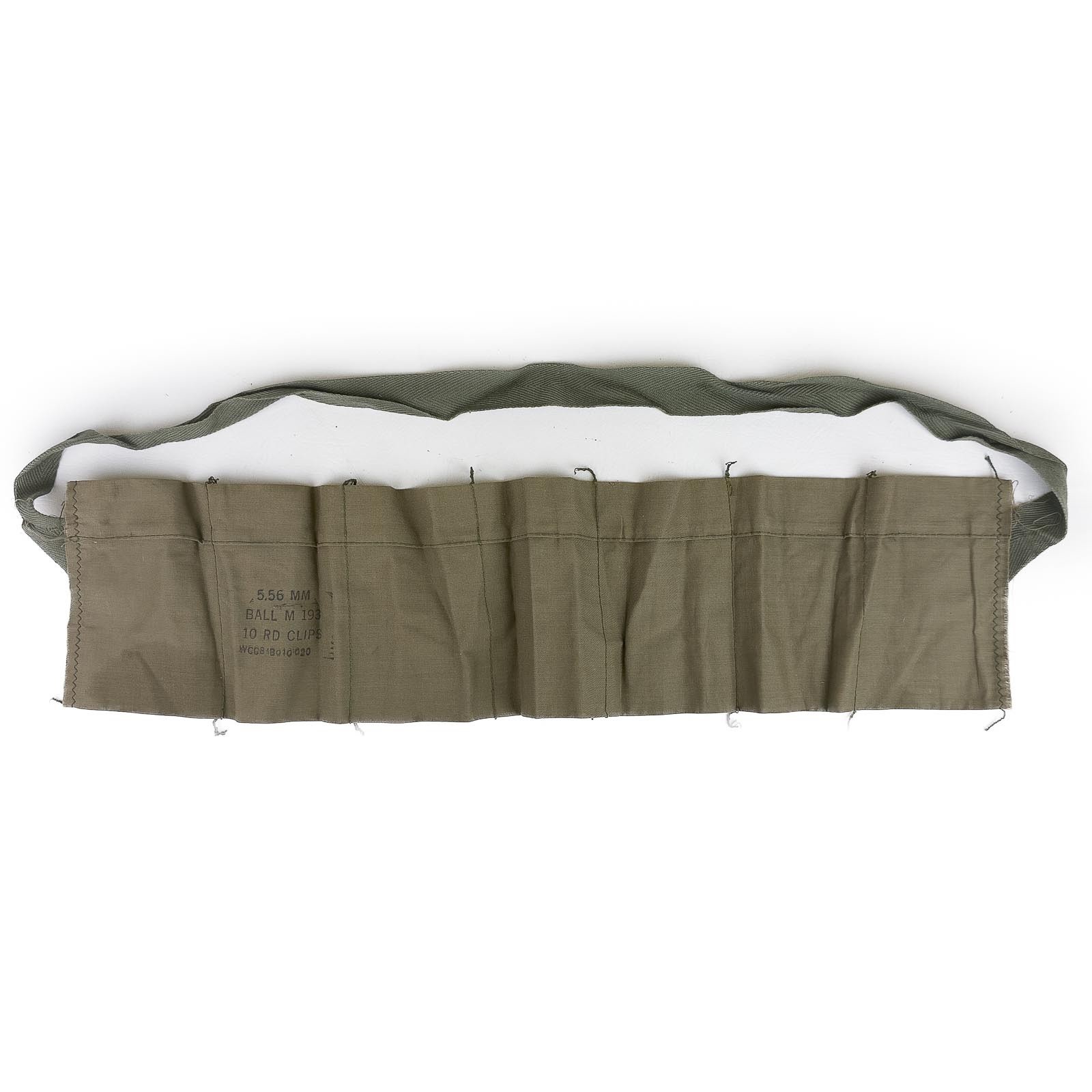 Vintage US Military 5.56mm Ball M193 10 Rd Clips Bandolier 1974 WCC84B010-020