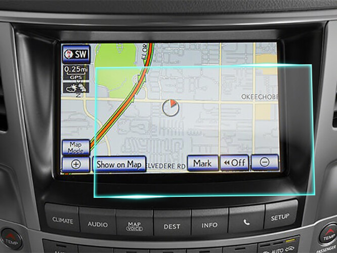 Crystal Clear Screen Protector for 2013 Lexus LX570 Vehicle Navigation