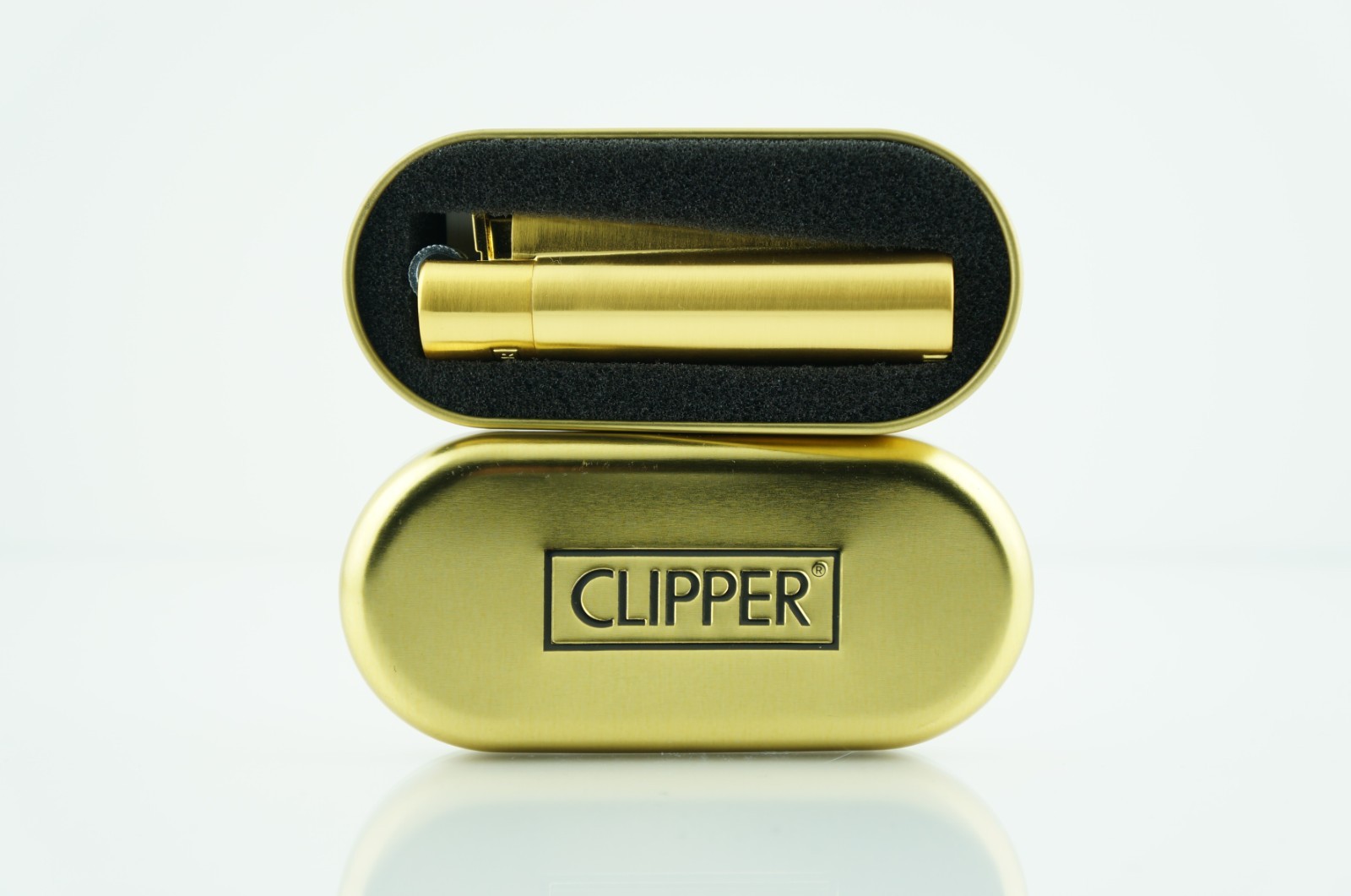 1x Full Size Refillable Regular Flame Metal Clipper Lighter With Gift Box!