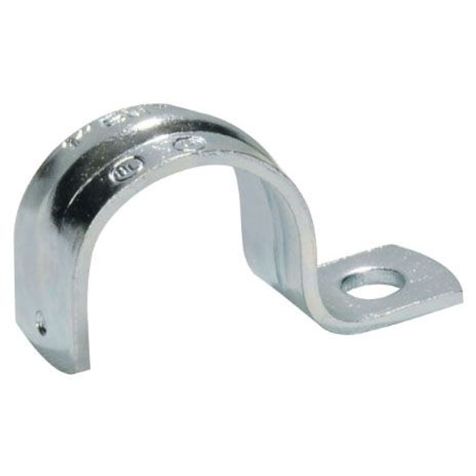SEPCO 144S, 1" 0.312" Hole, Zinc Pld Stl, 1-Hole, Click-On, EMT Cndt Strap, 1 pc