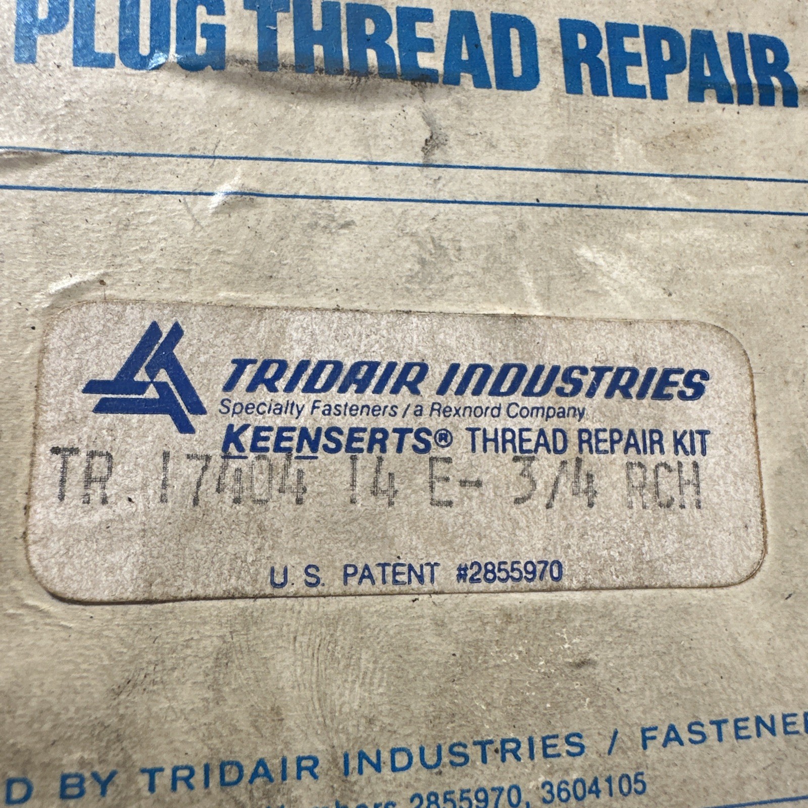 Keensert Spark Plug Thread Repair Partial Kit - Nice