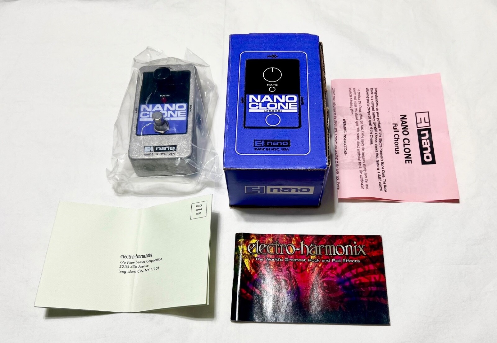 BRAND NEW NIB ELECTRO HARMONIX NANO CLONE CHORUS GUITAR EFFECTS PEDAL L@@K