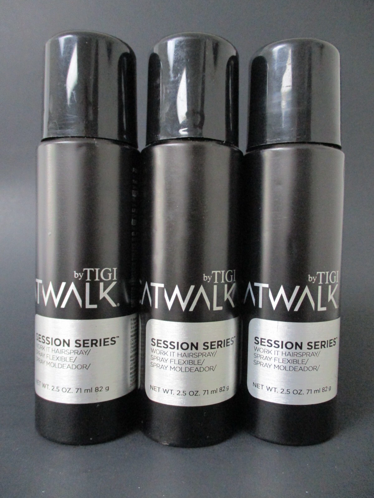 TIGI CATWALK SESSION SERIES WORK IT Hairspray 2.5 oz 3 Cans (see note)