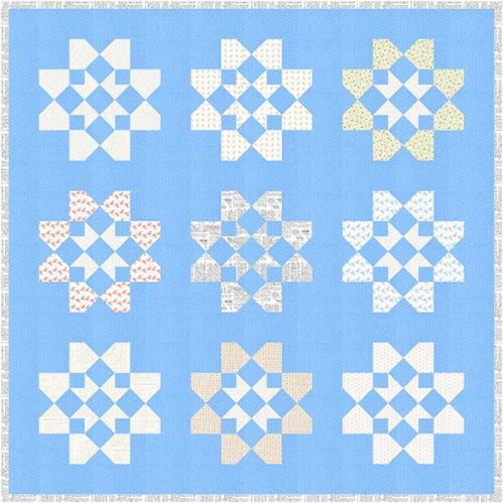 ASTERS Quilt Pattern by Fig Tree Quilts, 2 Sizes Given, FTQ 1950