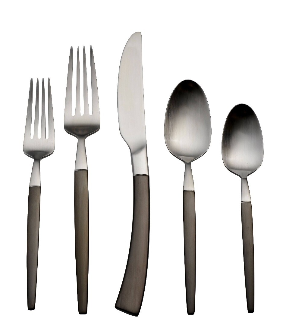 Oneida Adjacent Midnight 20 Piece Place Set Flatware Stainless Serves 4 Persons