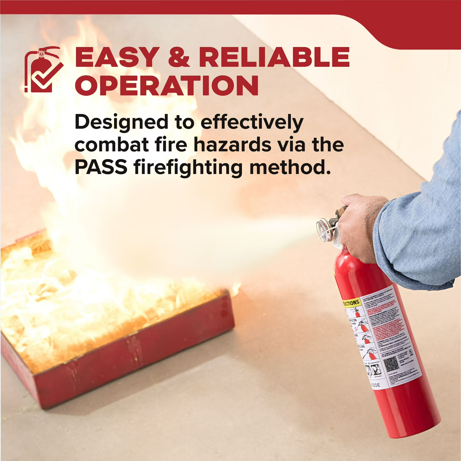 Kidde Basic Fire Extinguisher For Home, Residential 1A10BC, Easy-Pull Safety Pin