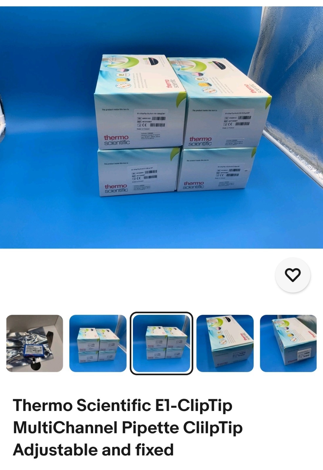 Thermo E1 Cliptip Pipette 8 ch 2-125ul New