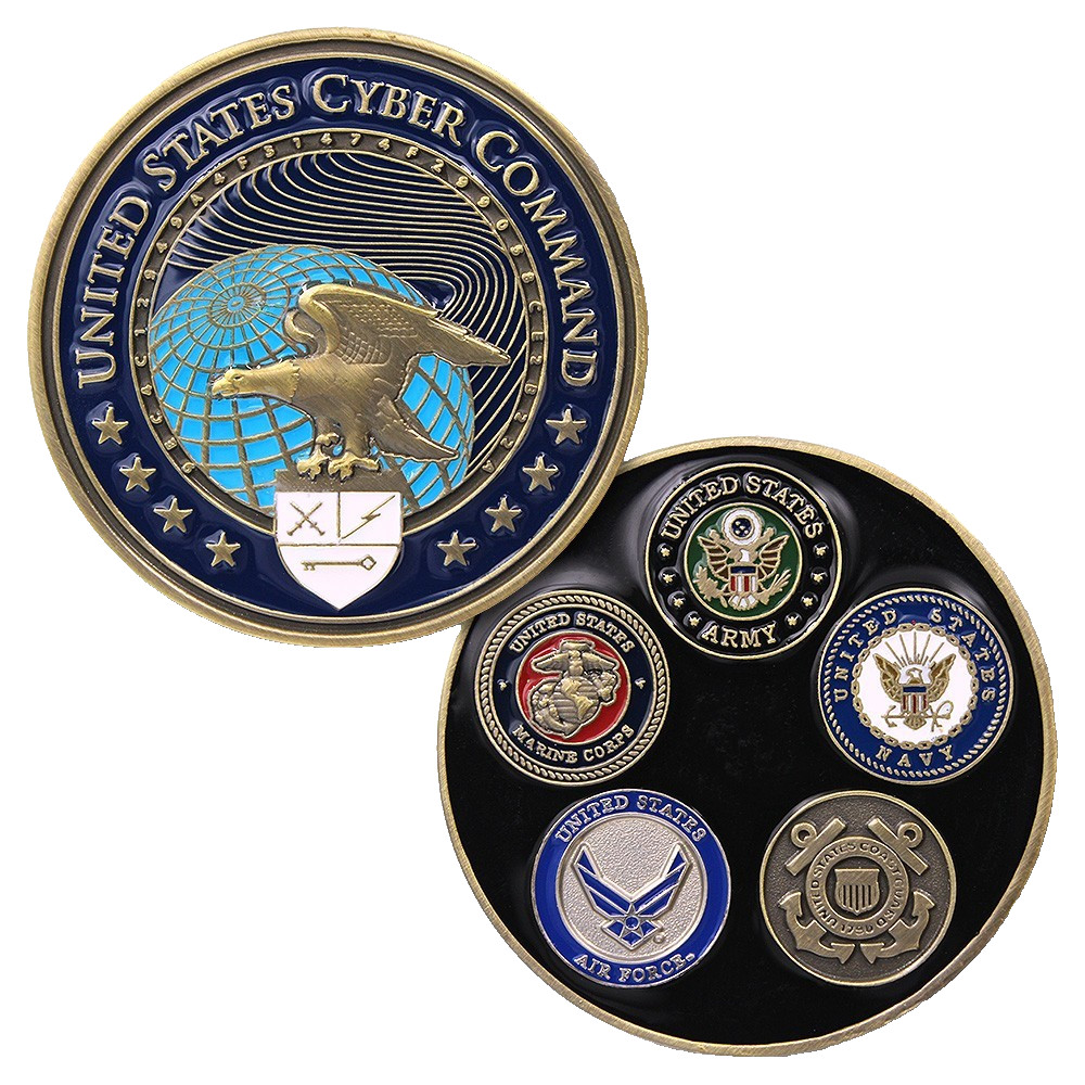 UNITED STATES CYBER COMMAND ALL BRANCHES  1.75" CHALLENGE COIN