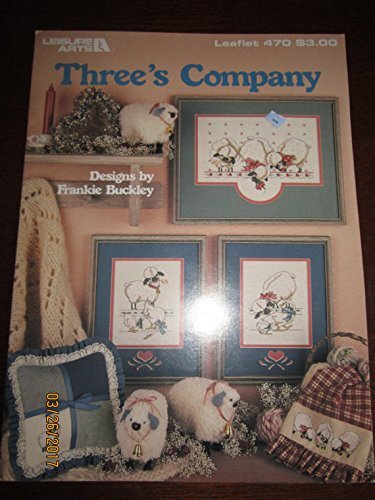 Three's Company Cross Stitch Leisure Arts Leaflet 470 Pamphlet Frankie Buckley