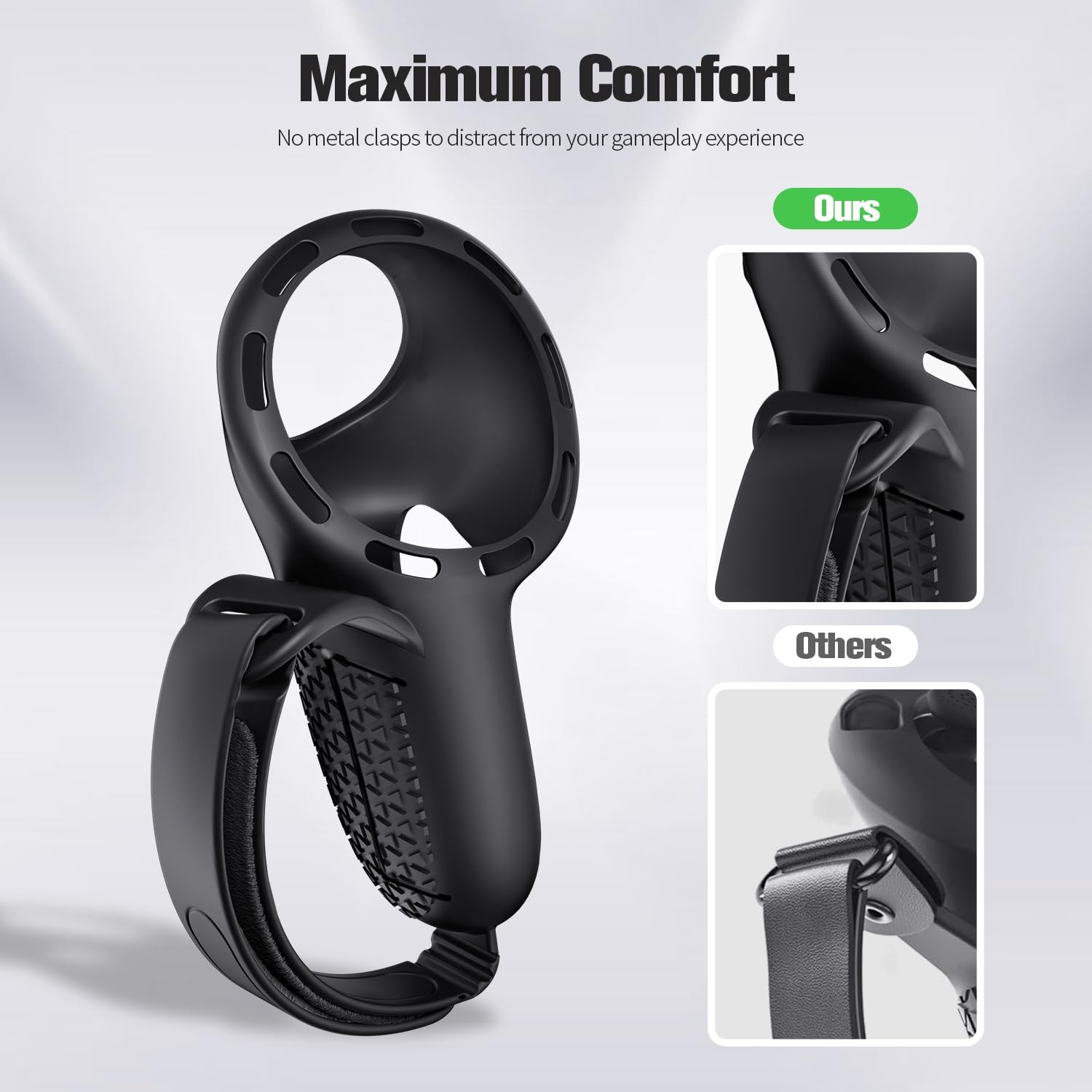 Controller Grips Compatible with Meta Quest 3S/Quest 3, Upgraded All-Silicone...