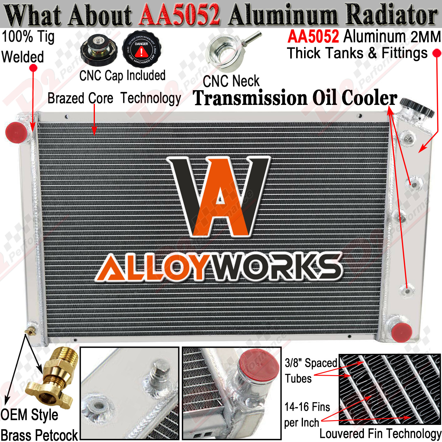 161 4 Row Aluminum Radiator For 1973-1986 Chevy GMC C K C10 C20 C30 K10 K20 K30