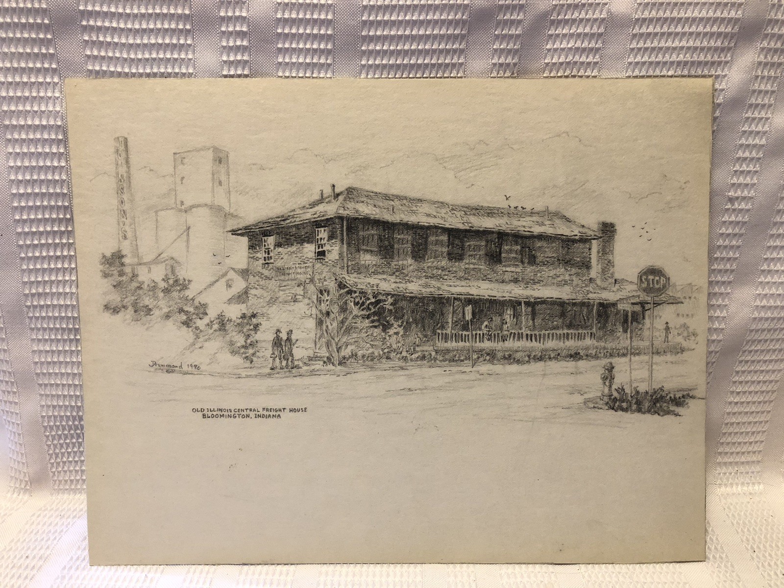 Drummond “ Old Illinois Central Freight House”Bloomington, IN-Sketch Art Print