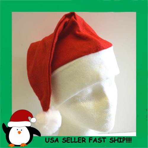 LOT OF 2 SANTA CLAUS HATS CHRISTMAS PLAYS FITS MOST PARTY FAVOR GIFT HAT