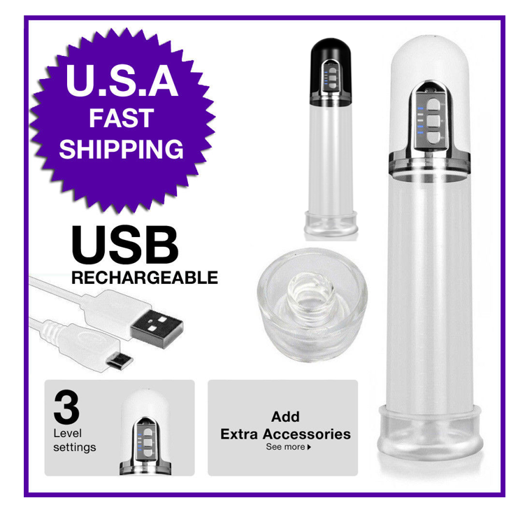 3 Speed Electric Male Penis Pump Enlarger Enlargement Men Delay Sleeve Growth