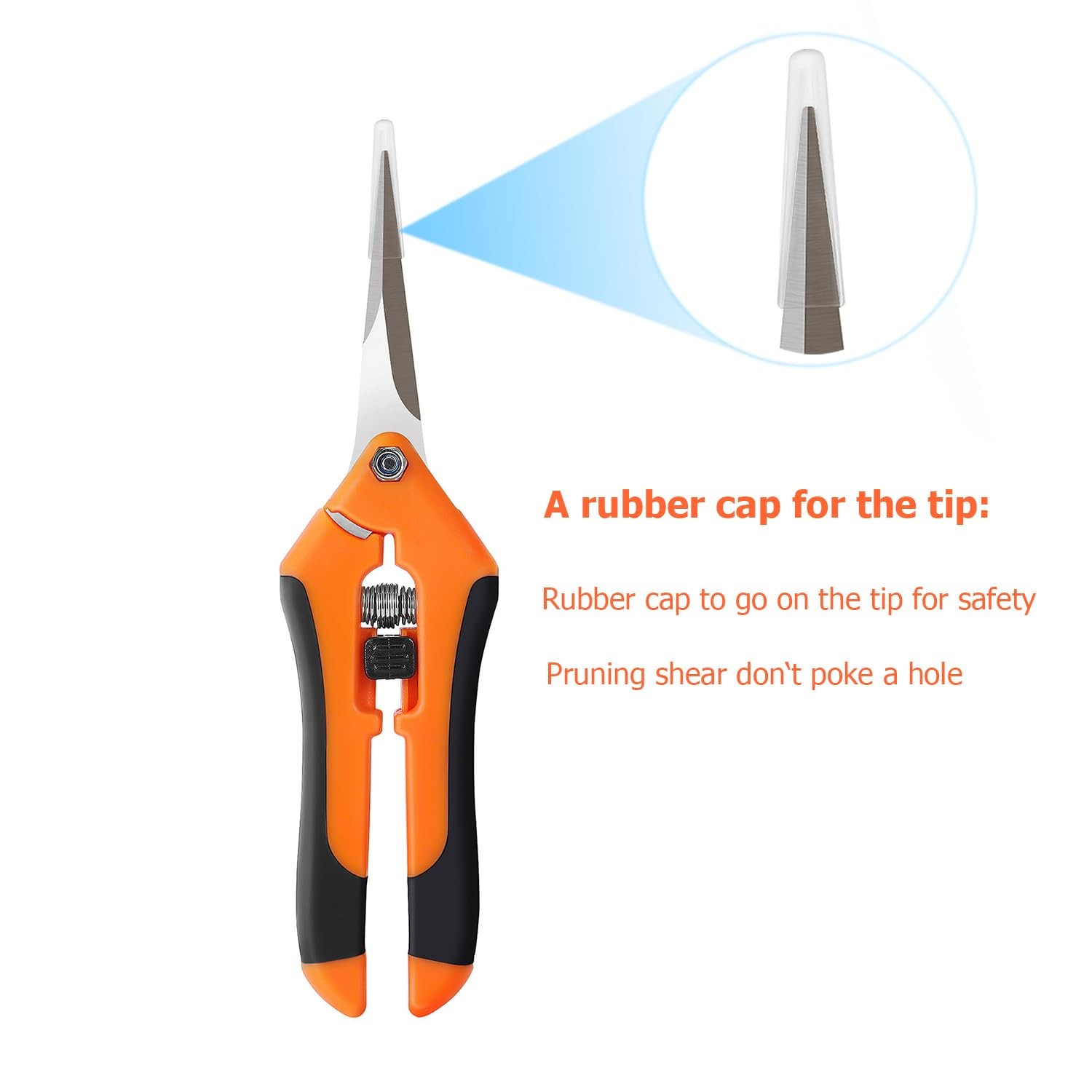 BEoffer 4 Pack Pruning Shears, 6.5 Inch Garden Scissors Orange Green