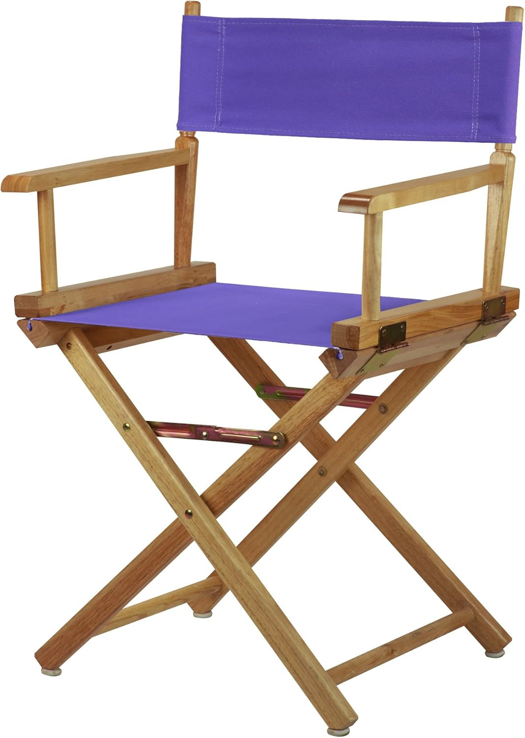 200-00/021-41 Director Chair 18" - Classic Height Natural Frame/Purple Canvas