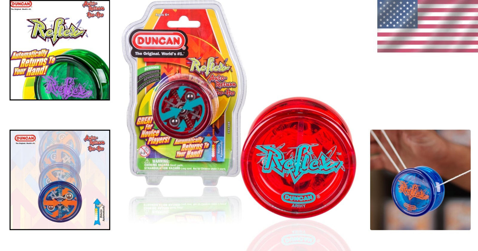 Vibrant Red Reflex Yo-Yo for Beginners - Automatic Return & Easy Handling