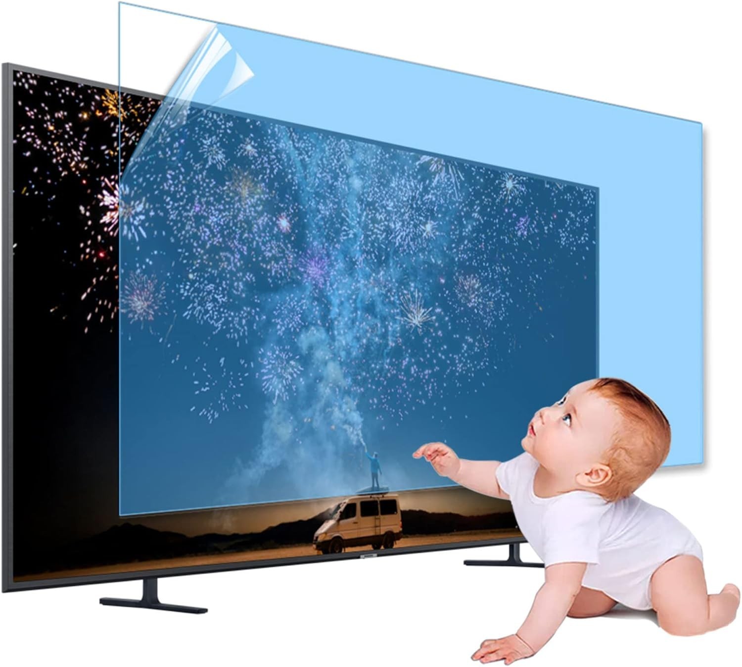 XRRX 4365 Inch TV Screen Protector Frosted Matte Anti Glare OutdoorIndoo G1N