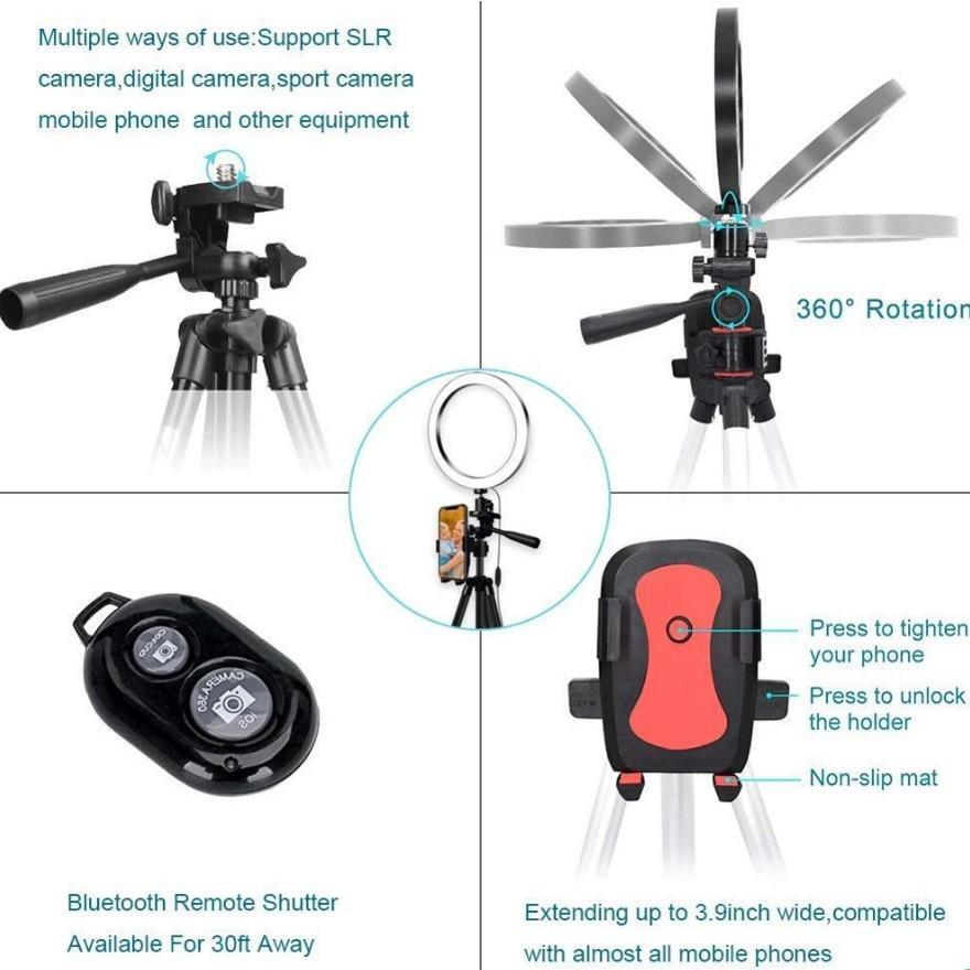 26cm LED Ring Fill Light Studio Photo Video USB Dimmable Lamp Selfie Portable