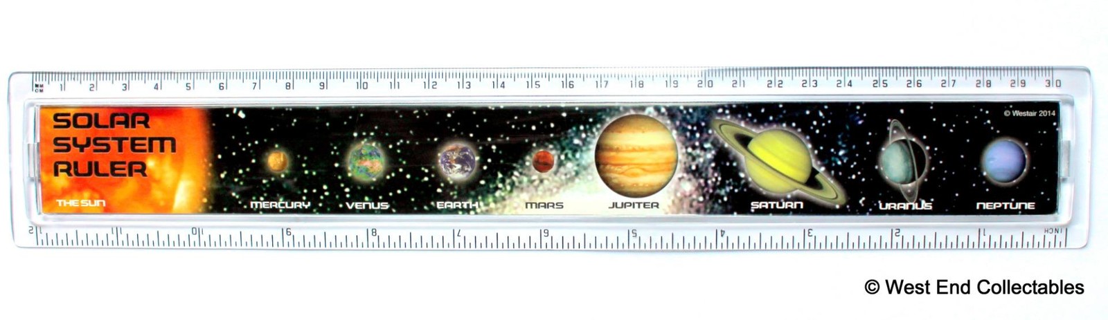 Solar System Orrery Science 30cm Ruler - Educational Astronomy Space Planets