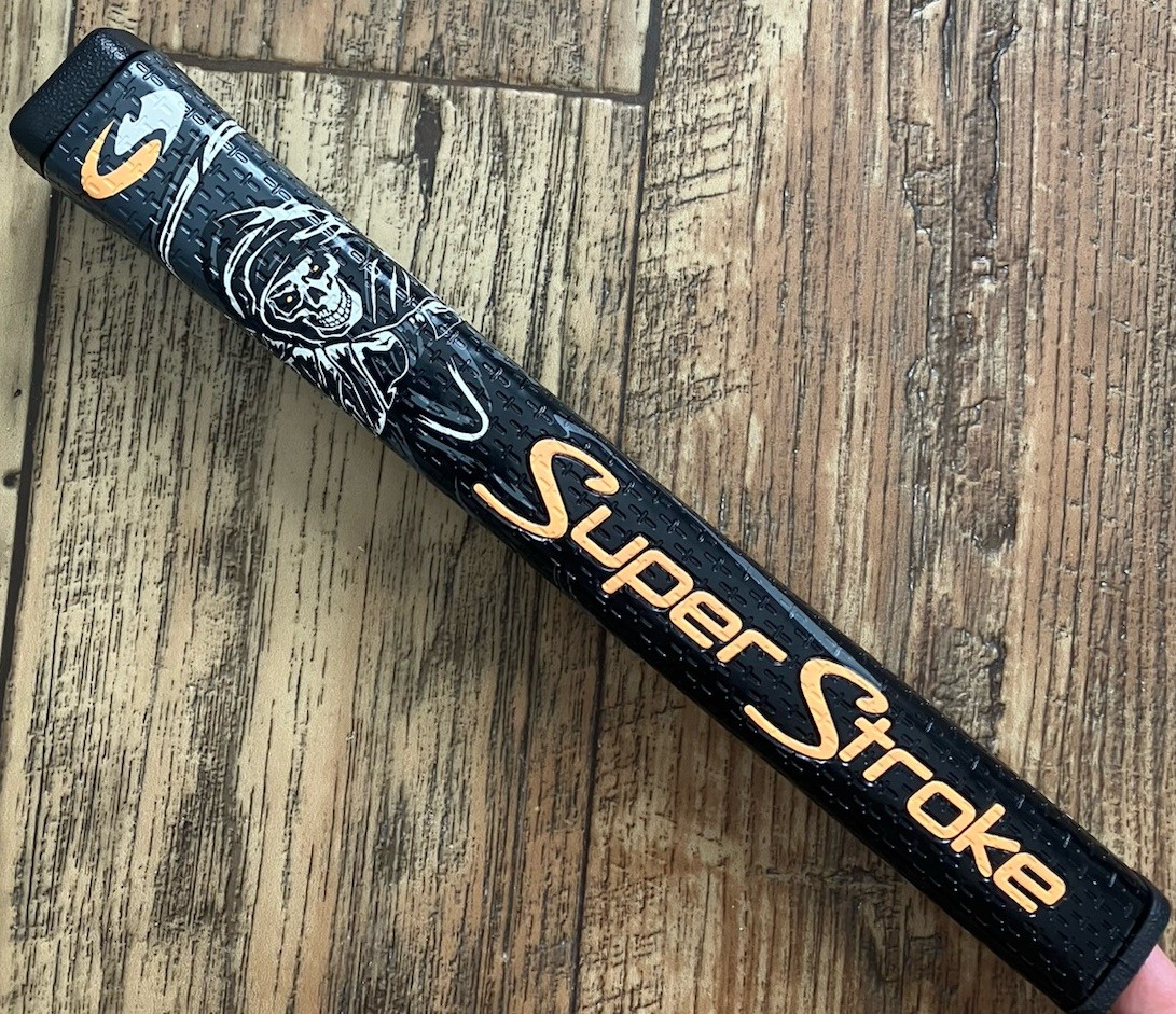 Super Stroke Grim Reaper Skull Black/Orange Pistol GT 2.0 Golf Putter Grip