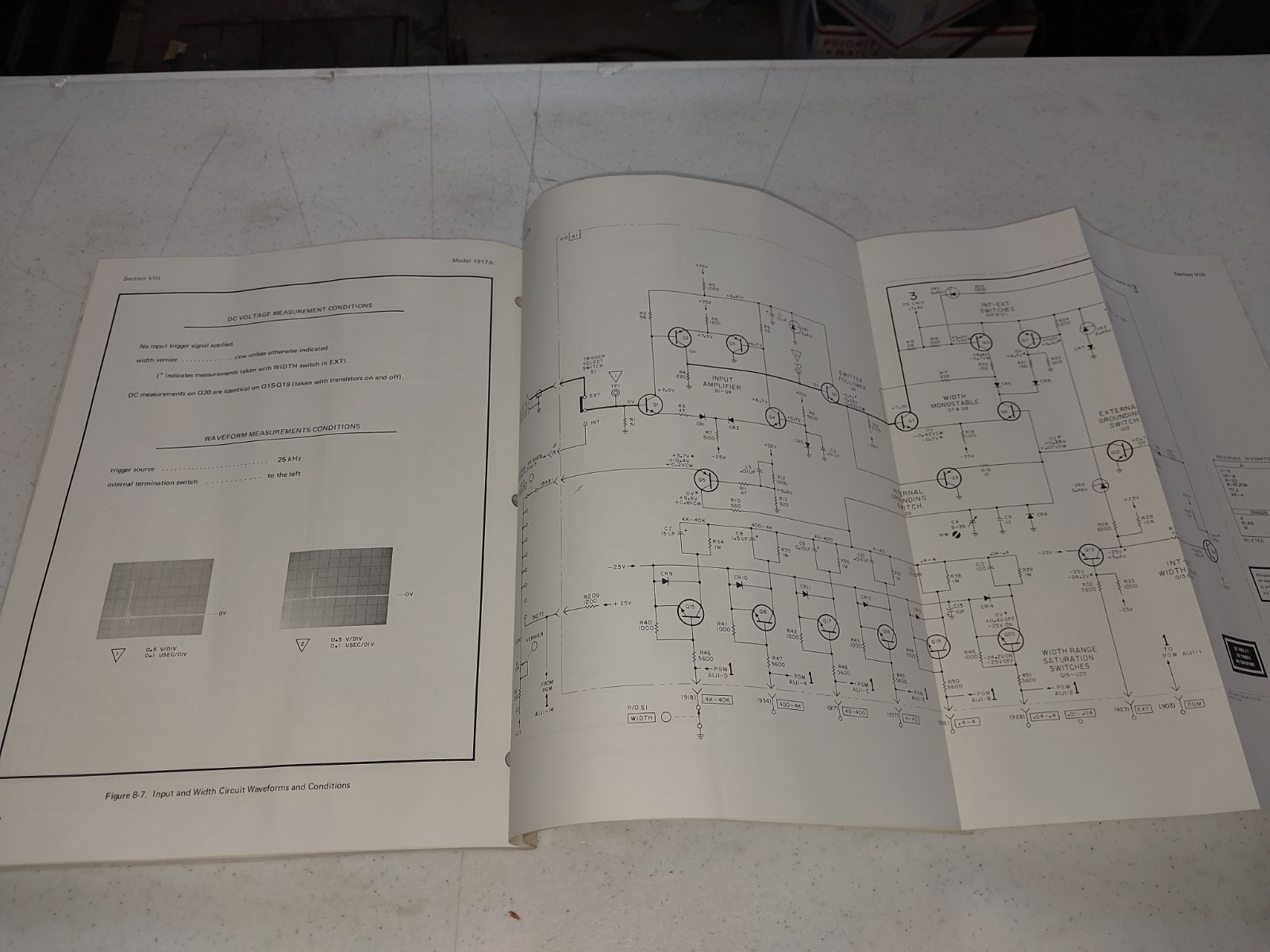 HP 1917A variable transition time output operating and service manual 90907